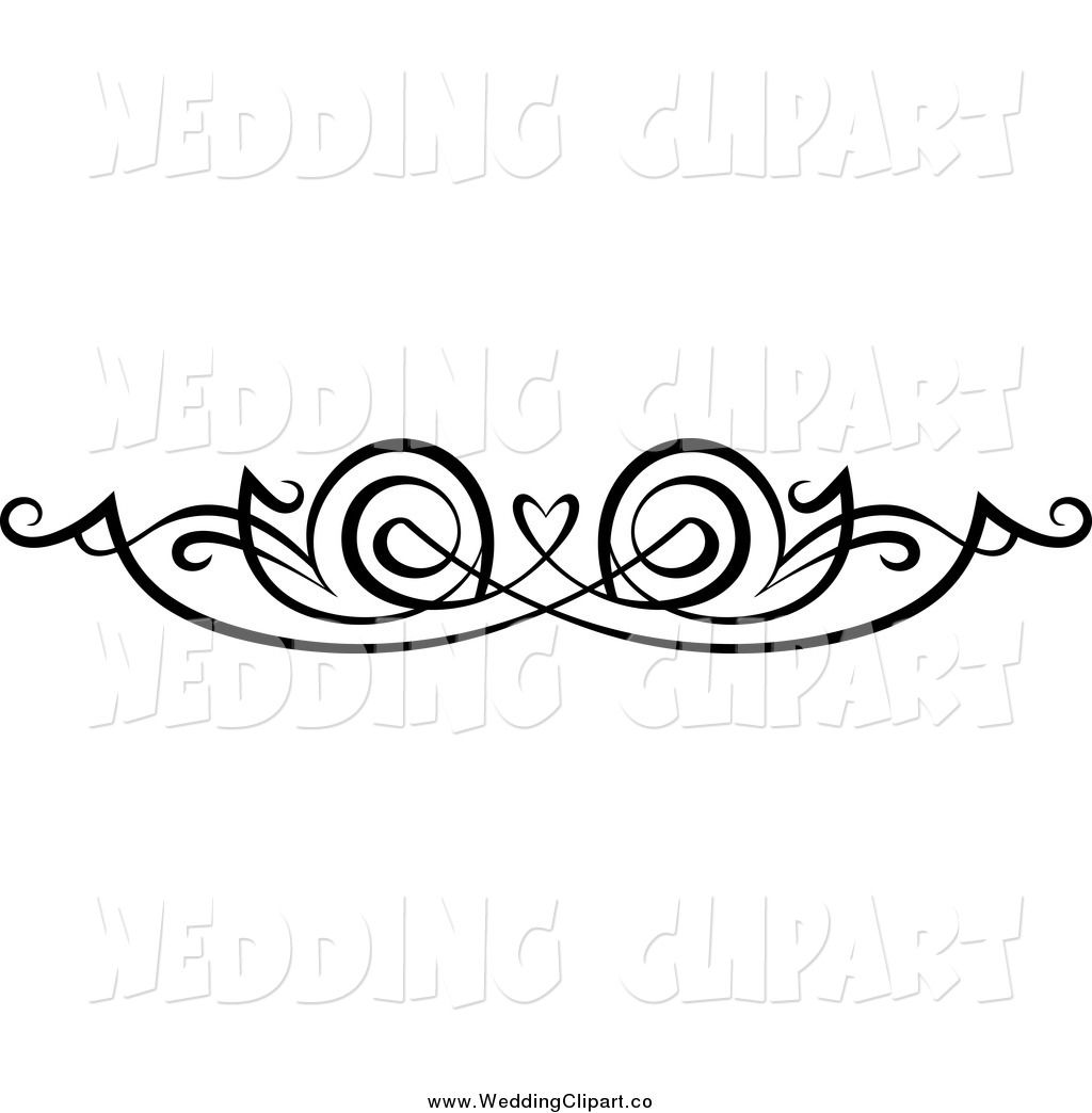 Vector Marriage Clipart of a