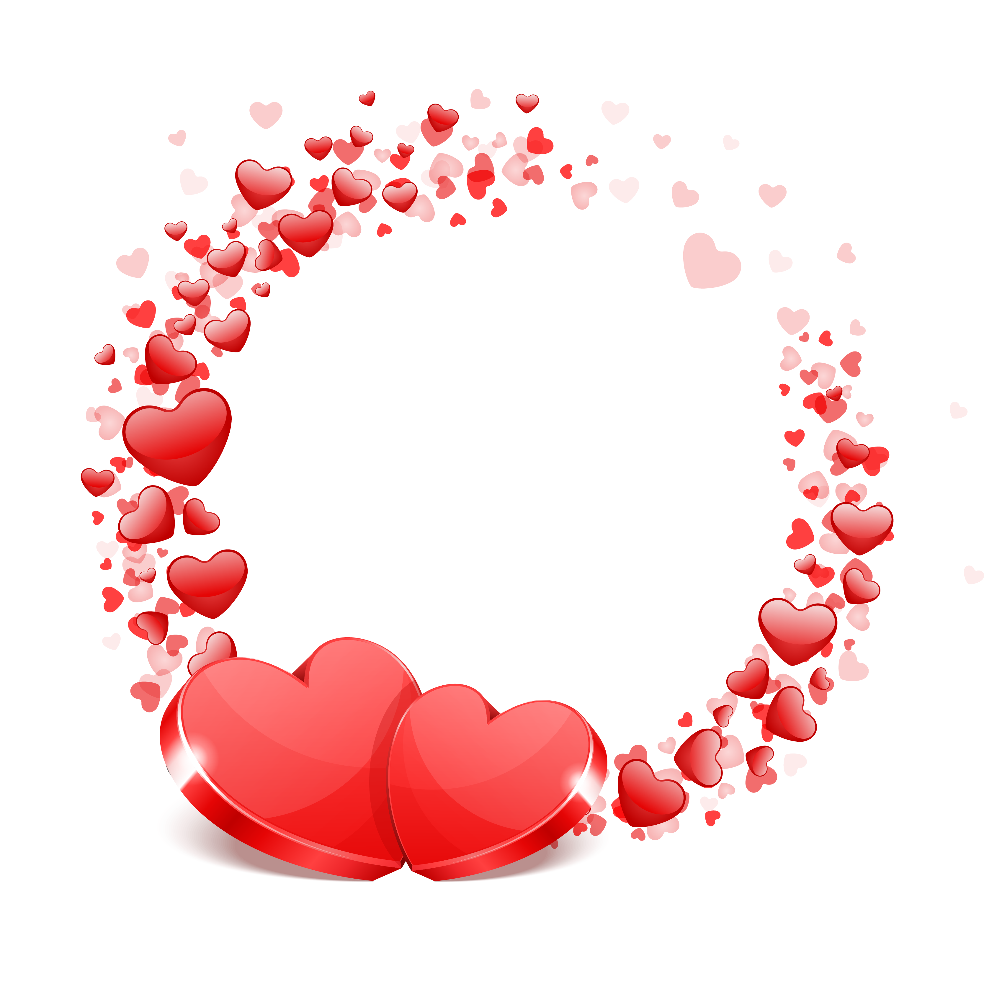 Red Hearts, Festive, Love PNG and Vector with Transparent