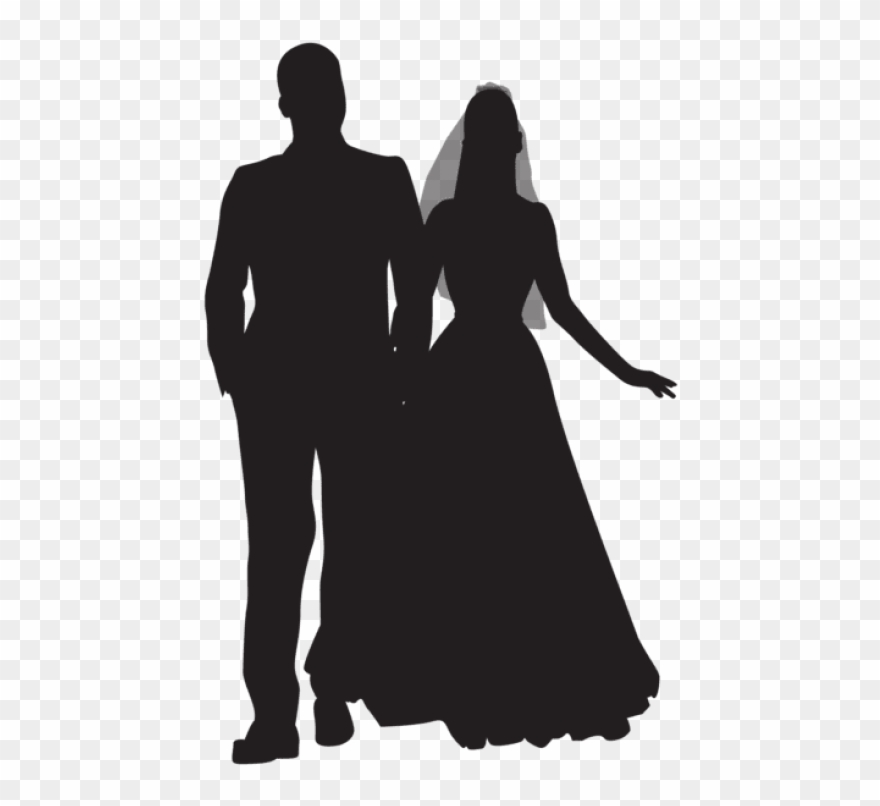 Free Png Wedding Couple Png Silhouette Png Clipart