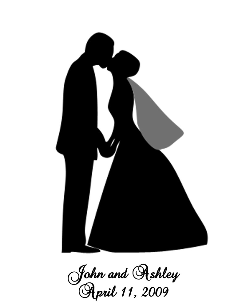 Wedding silhouette clip.