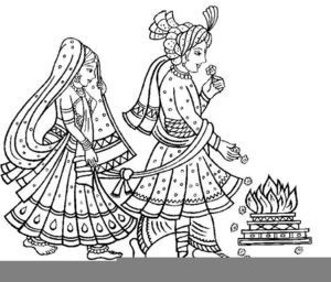 Indian Hindu Wedding Clipart