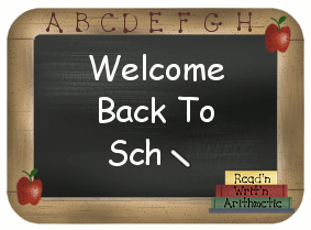 Welcome back to school animated clipart