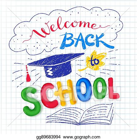 welcome back to school clipart background