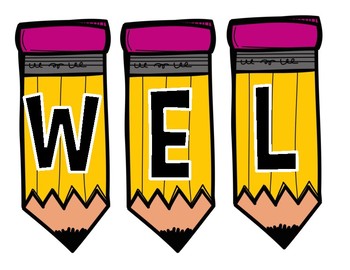 WELCOME BACK TO SCHOOL Pencil Banner