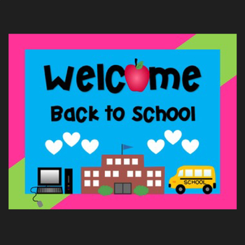 Free Welcome Back to School Sign