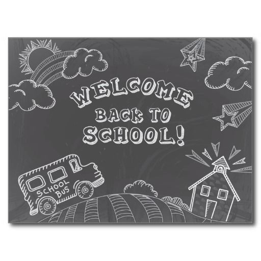 Chalkboard Welcome Back to School Postcard