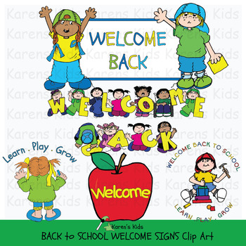 Clip Art BACK TO SCHOOL WELCOME SIGNS