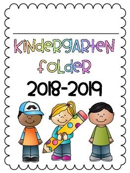 Kindergarten folder cover.