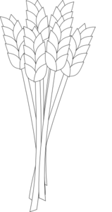 Wheat Black And White Clip Art at Clker