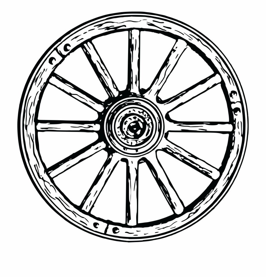 wheel clipart black and white
