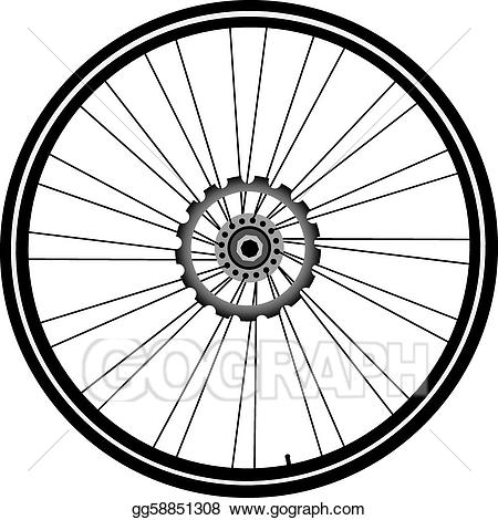 wheel clipart black and white bicycle