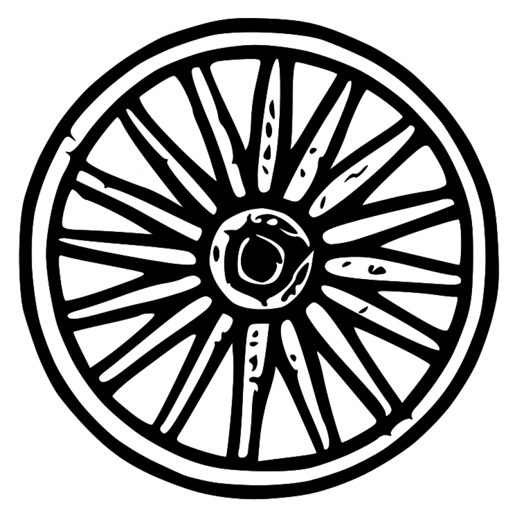 wheel clipart black and white clip art