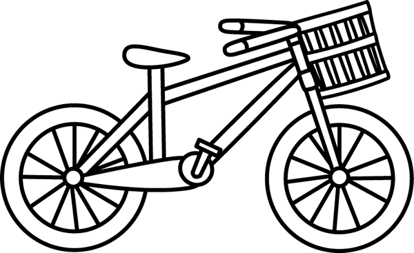 Bicycle clipart black.