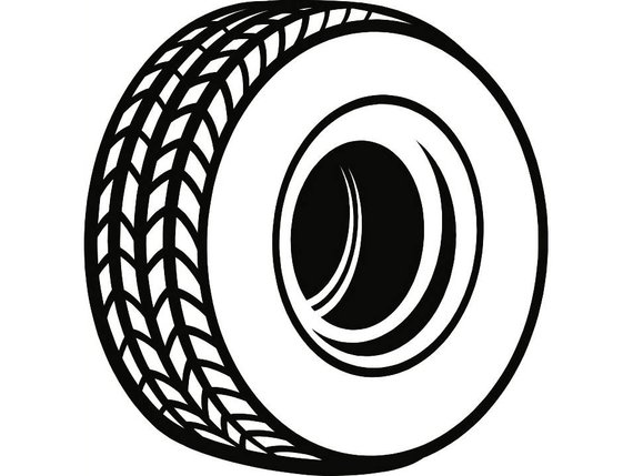 wheel clipart black and white drawing