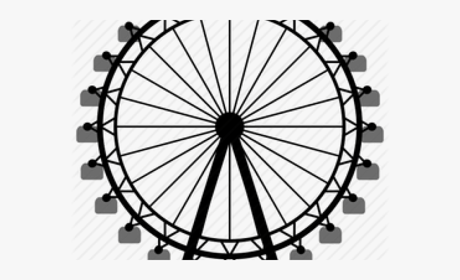 Ferris wheel silhouette.