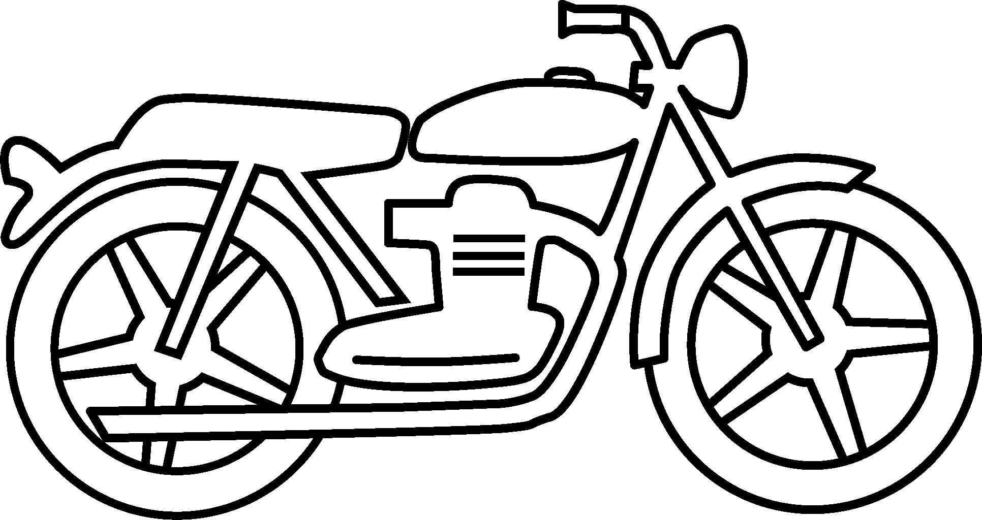 Motorcycle drawings clipart.