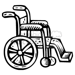 Black and white wheelchair clipart