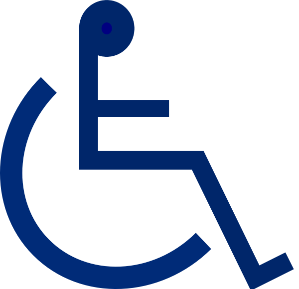Wheelchair sign clip.
