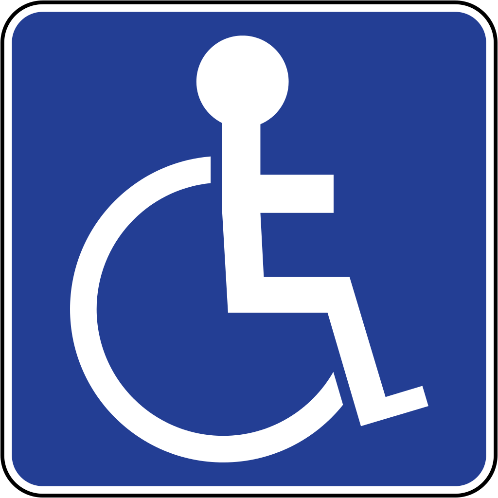 wheelchair clipart blue