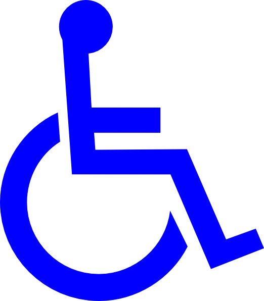 Wheelchair accessableblue clip.