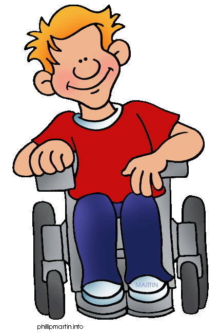 Boy wheelchair clipart