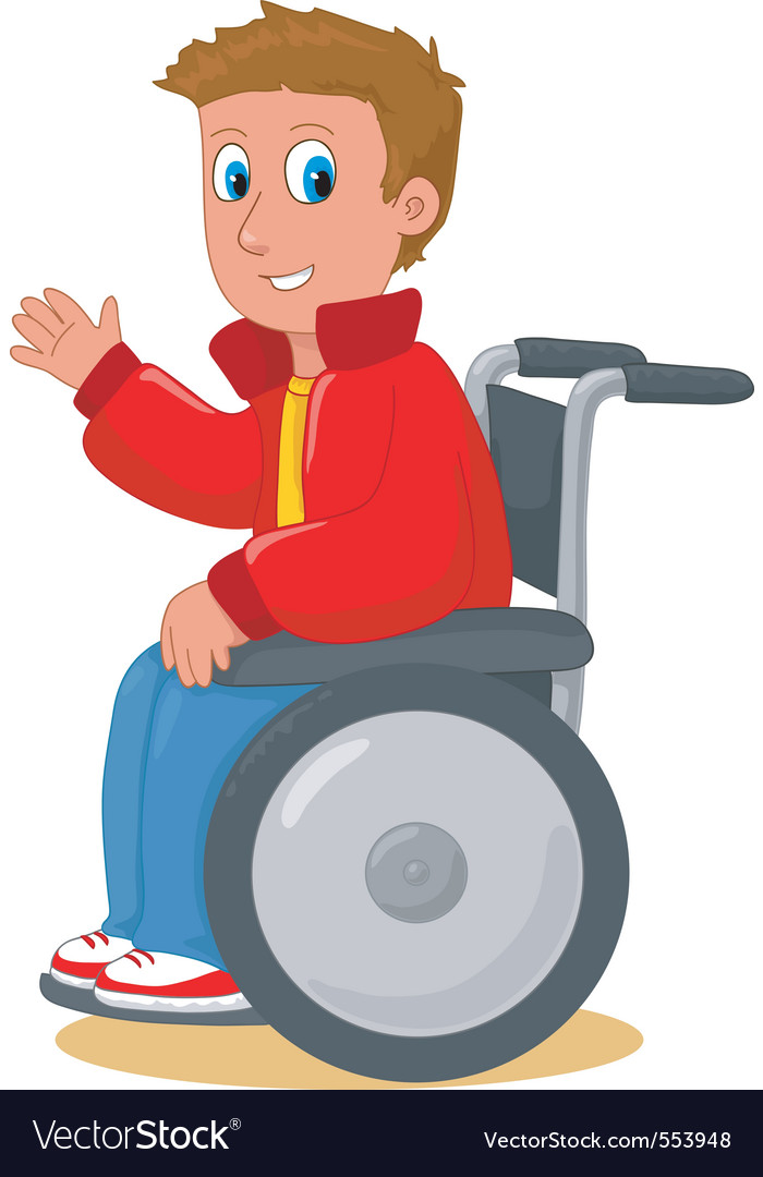 Boy on wheelchair