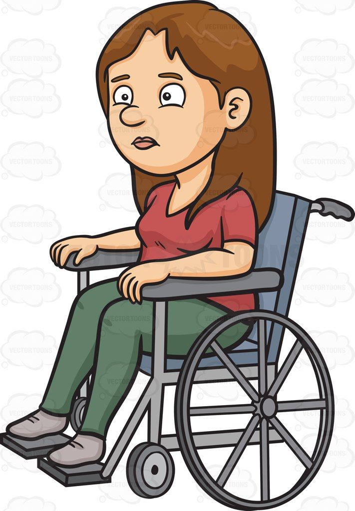 A disoriented woman in a wheelchair