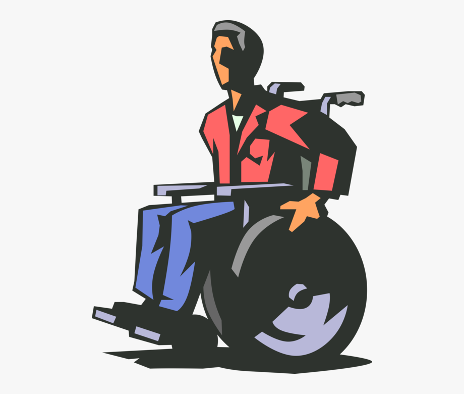 Clipart Transparent Stock Wheelchair Vector Man