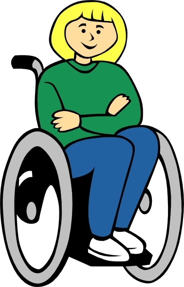 Girl wheelchair clip.