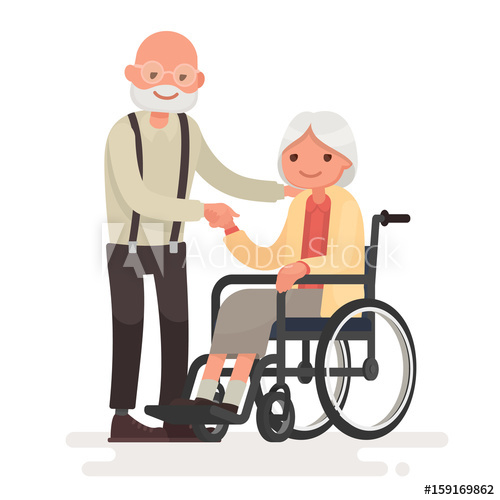 Couple elderly people.
