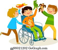 Children Wheelchair Clip Art