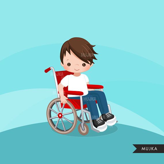 Special Needs Wheelchair clipart, disability, kids