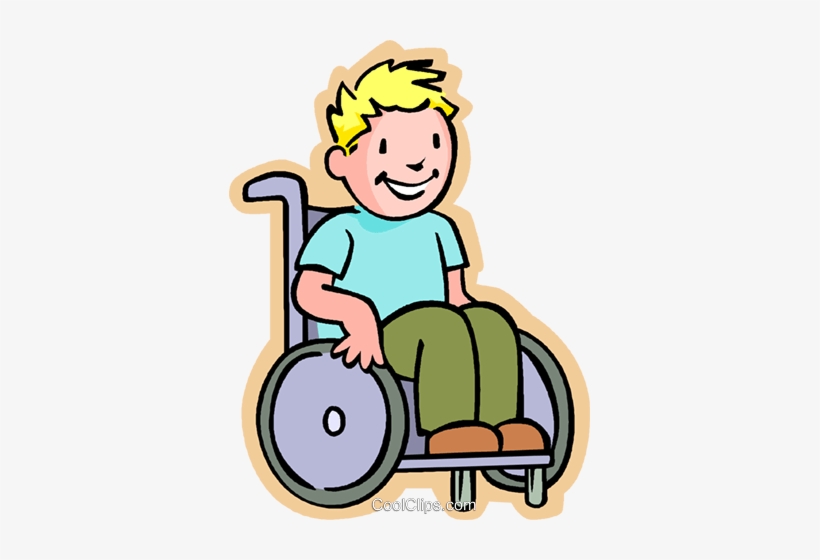 Little Boy In A Wheelchair Royalty Free