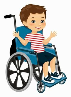 Kid in wheelchair clipart
