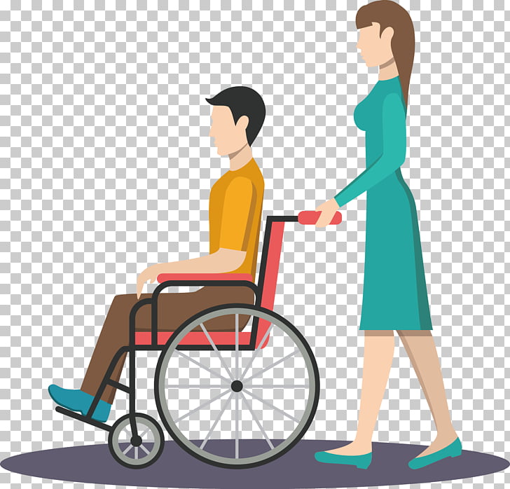 Wheelchair patient nursing.