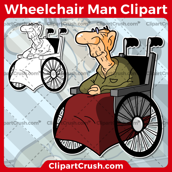 wheelchair clipart old man