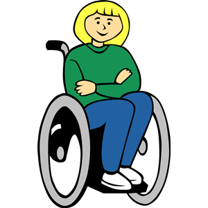 Girl wheelchair clipart.