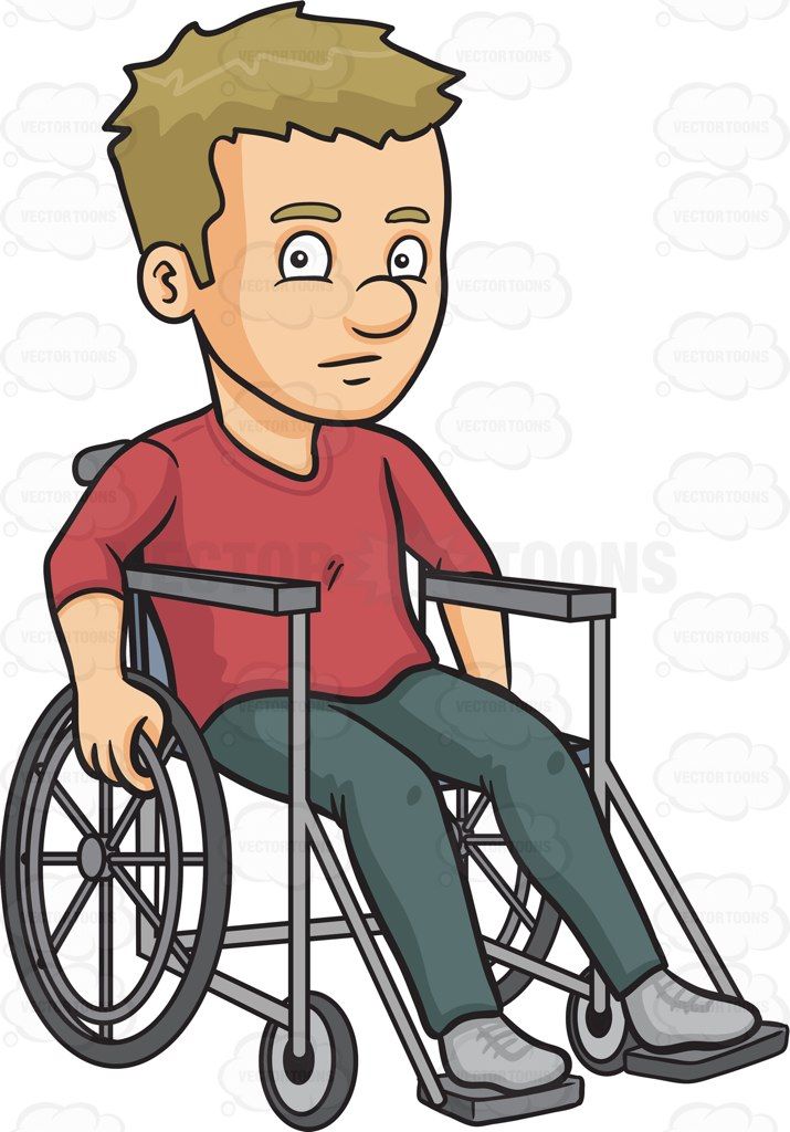 A man rolling his wheelchair forward