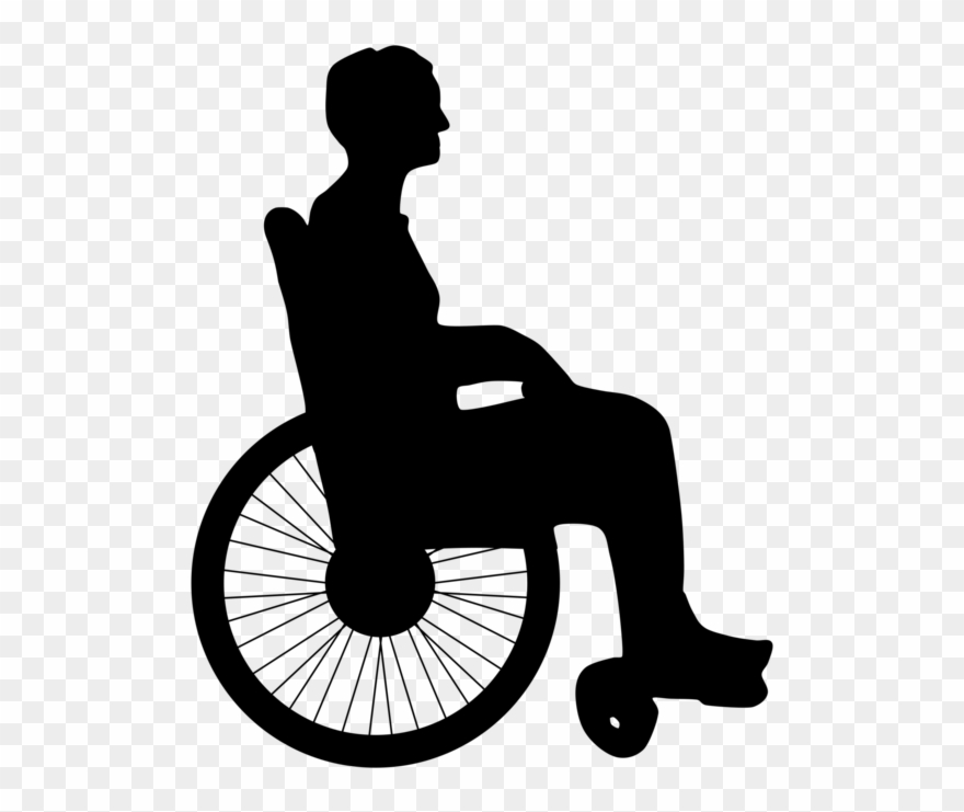 Wheelchair disability silhouette.