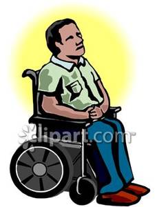 Sad Man Sitting In a Wheelchair