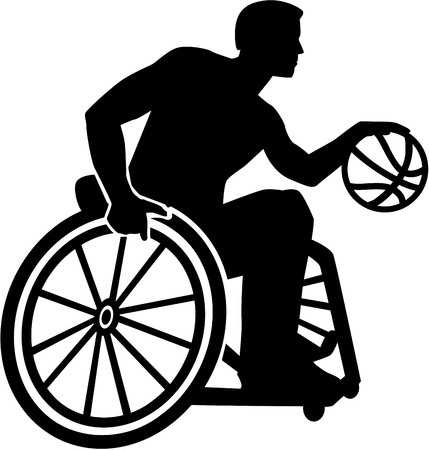 Wheelchair sports clipart.