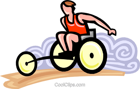 Wheelchair sports Royalty Free Vector Clip Art illustration