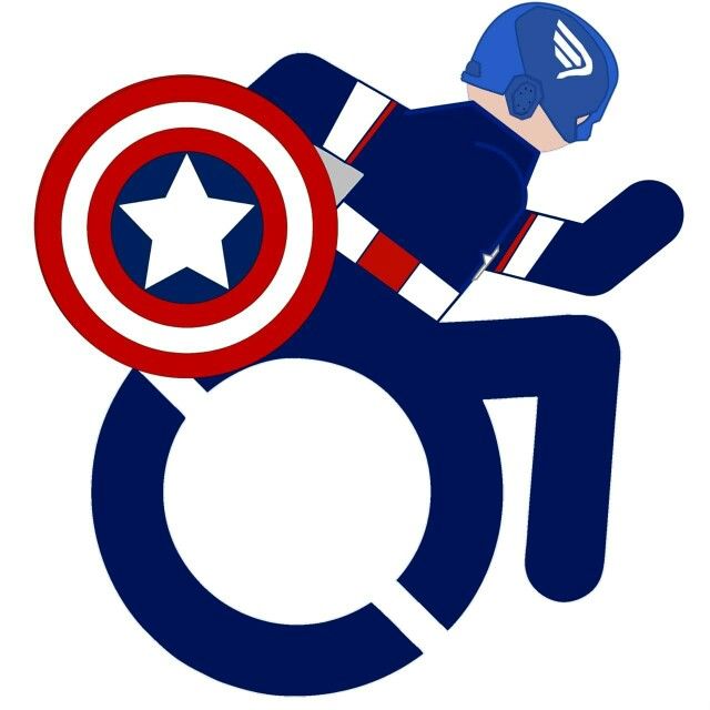 Wheelchair captain america.