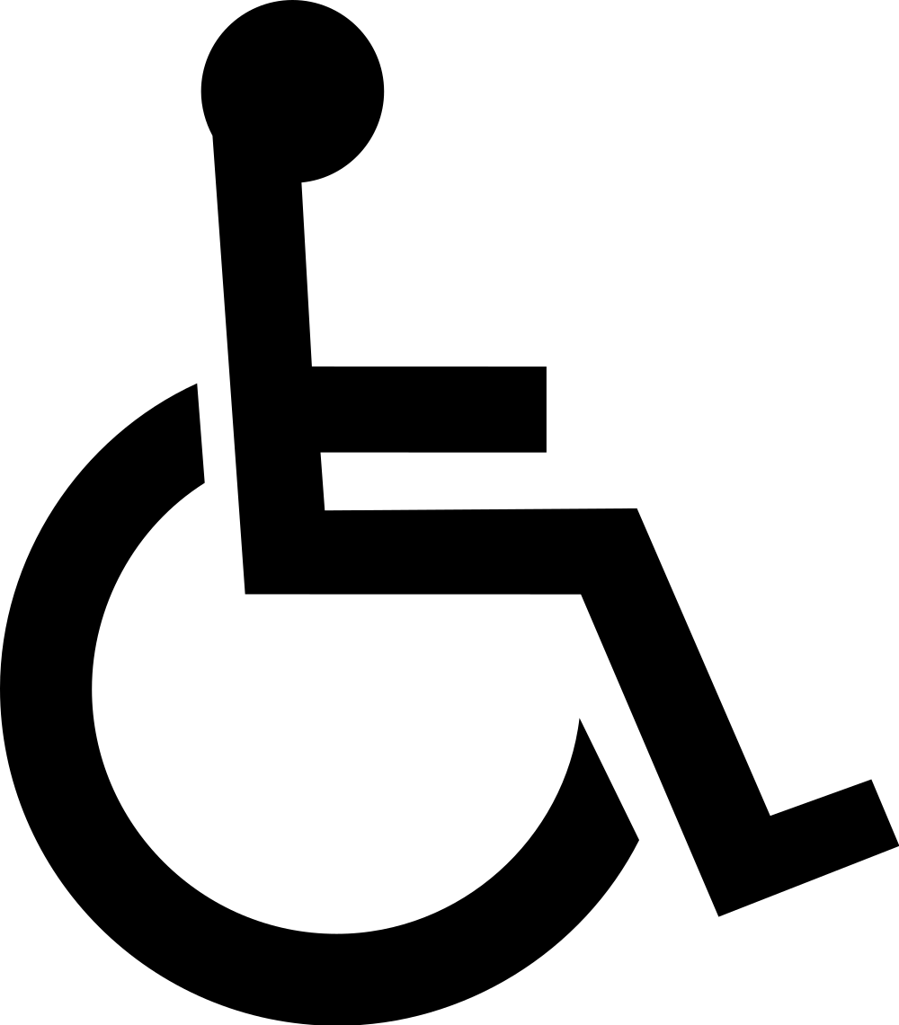 Wheelchair symbol transparent.