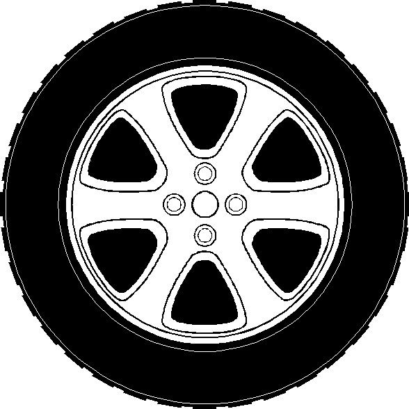 Tire wheel clipart picture