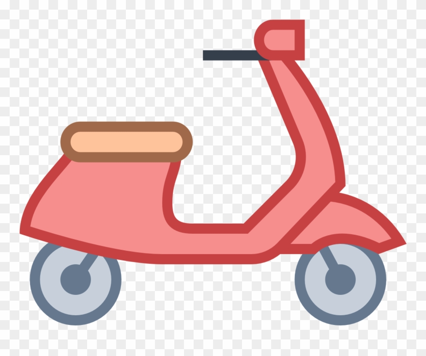 This Is A Motorized Scooter With Two Wheels, Handlebars