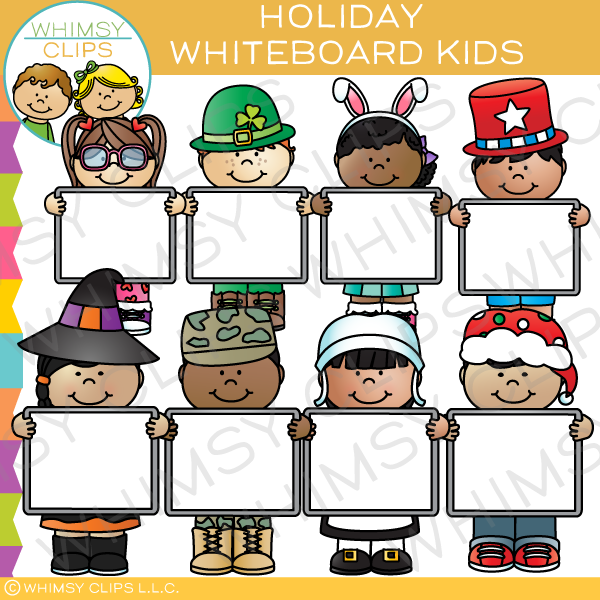 Holiday whiteboard kids.