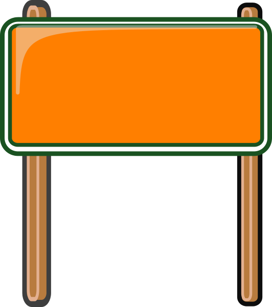 Highway sign orange.