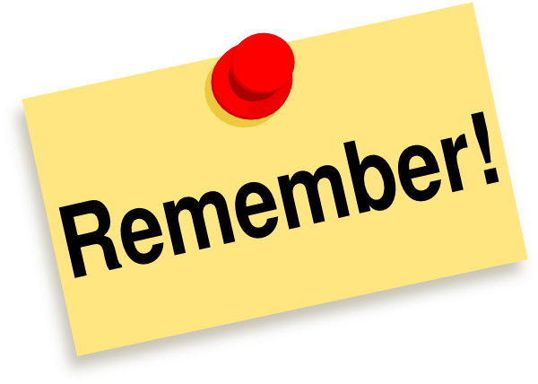 Free remember clipart.