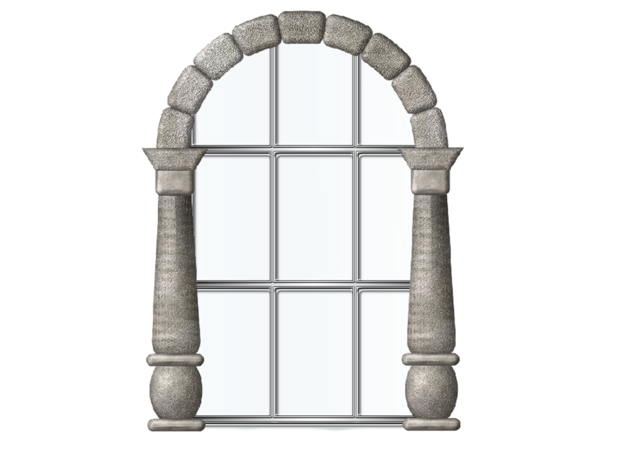 window clipart castle